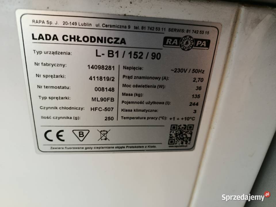 LADA CHŁODNICZA mazowieckie Grubale sprzedam