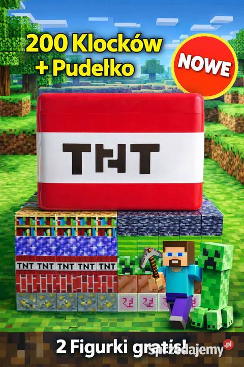 Klocki Magnetyczne 200 Pudełko Minecraft Figurki
