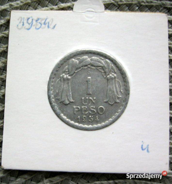 Chile 1 Peso 1954r W Holderze Kalisz