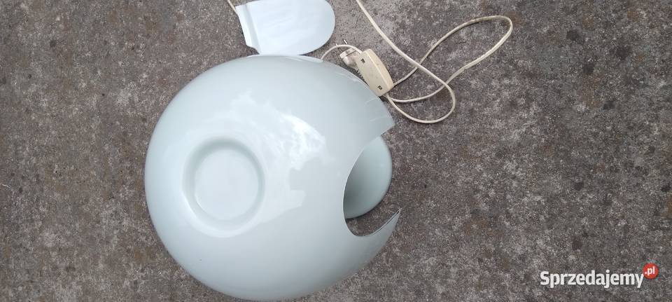 Stara szklana lampa grzybek PRL Porcelana i szkło Koło