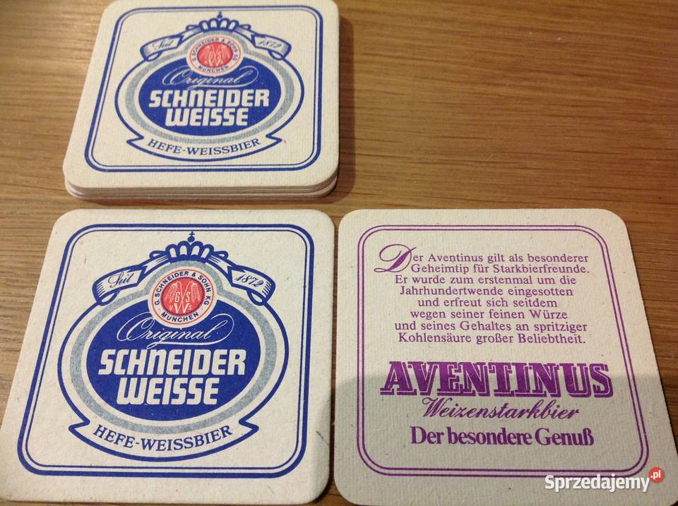 Stare Podkładki pod Piwo Oryginal SCHNEIDER Nowa Sól