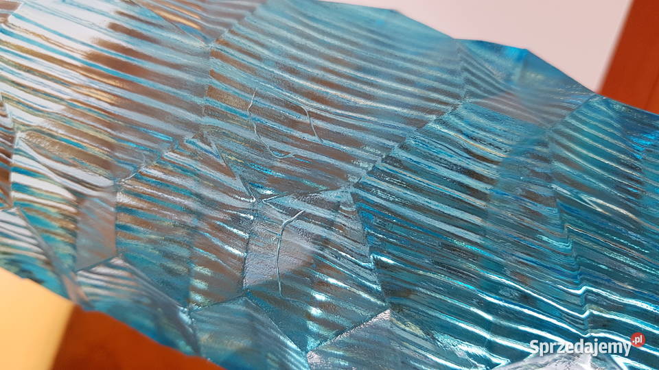 Wazon OKULUS 3 Ząbkowice kolorowe szkło PRL Dąbrowa Górnicza