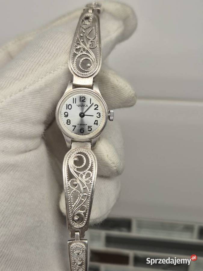 Damski ażurowy zegarek Czajka Chorzów