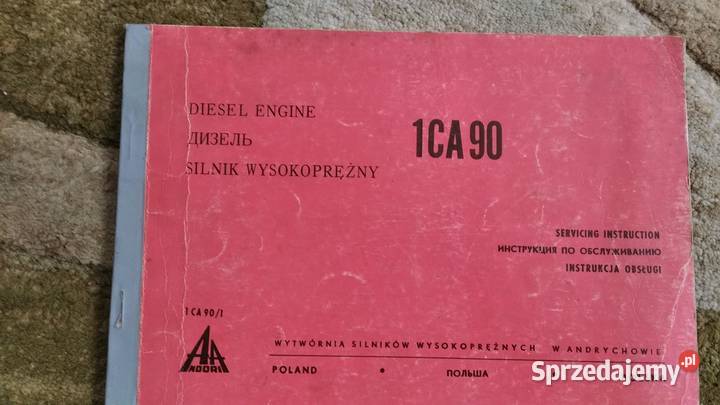 Instrukcja obsługi silnik ANDORIA 1CA90 wydania lubelskie Lublin