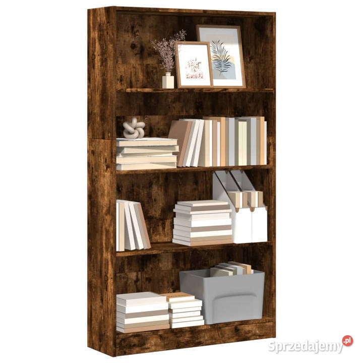 Regał przydymiony dąb 80x24x143 materiał Regały Warszawa
