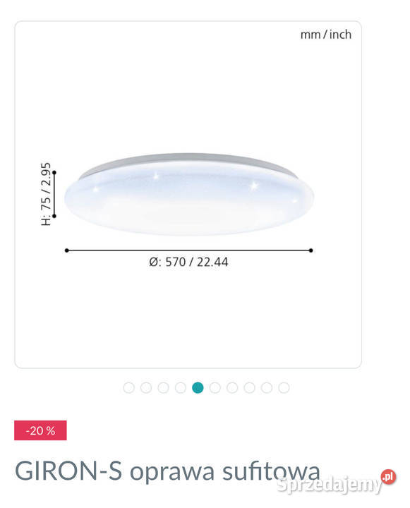 Lampy plafony LED firmy Eglo outlet