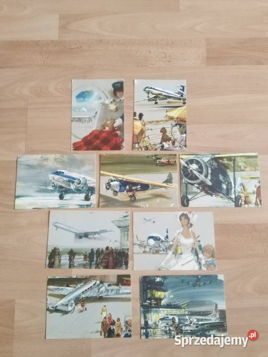 Janusz Grabiański Pocztówki PLL Lot PRL Wałbrzych sprzedam