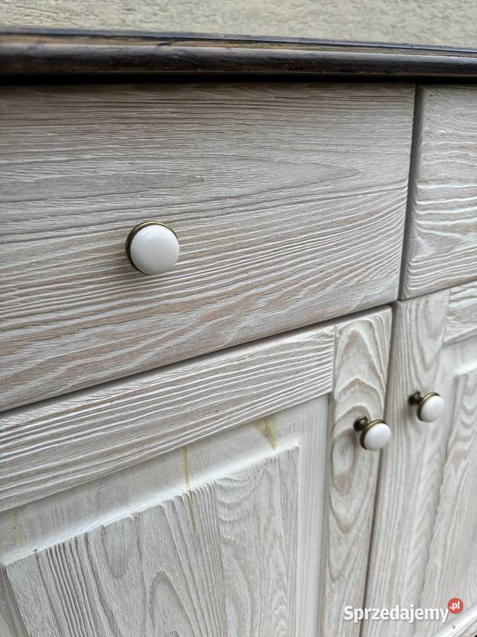 Komoda drewniana 2 m schaby chic szafka bufet sprzedam