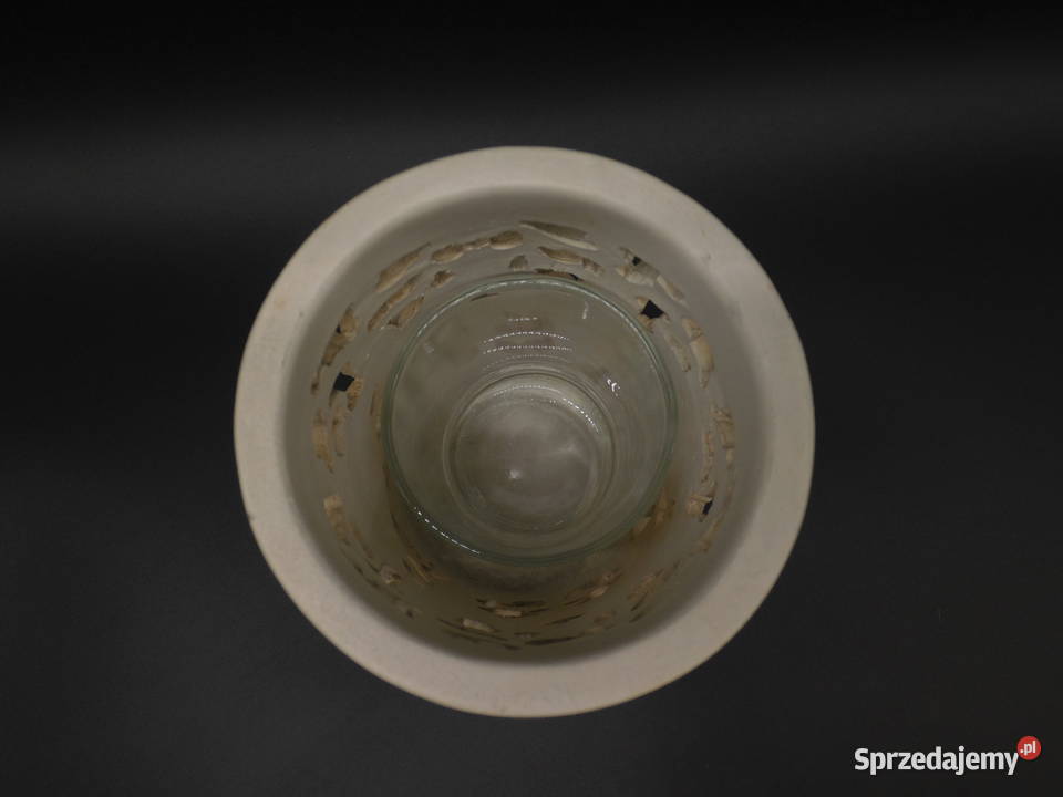 Świecznik ceramiczny anioły i motywy kwiatowe Raszków