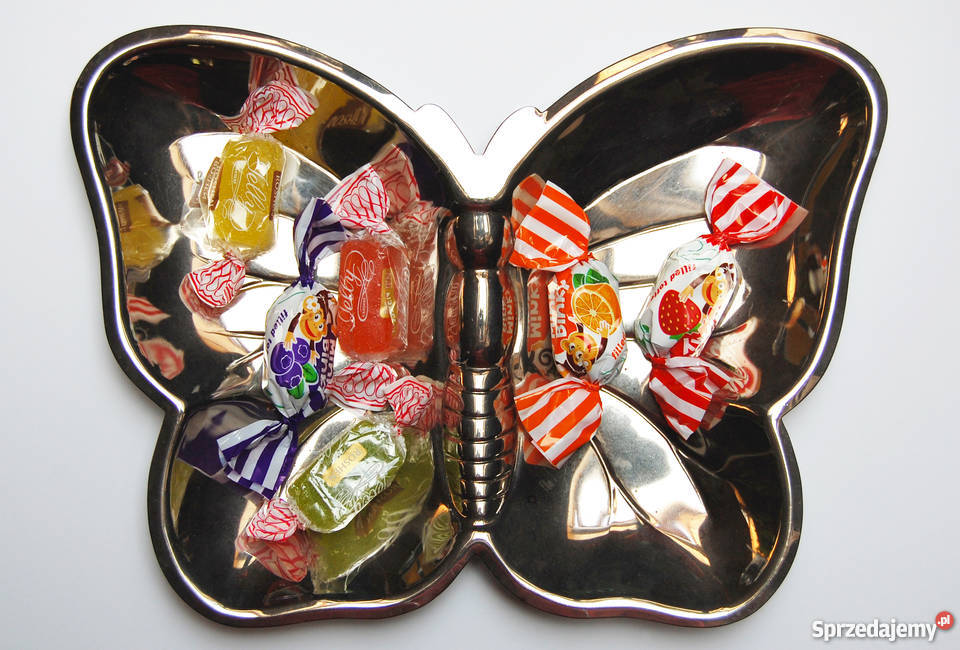 Patera motyl stal lata 80 Niemcy vintage design Antyki Lublin