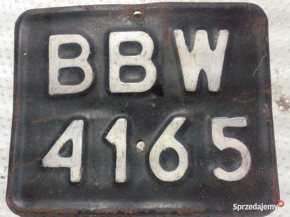 zabytkowa tablica rejestracyjna motocyklowa Elementy nadwozia śląskie Bielsko-Biała