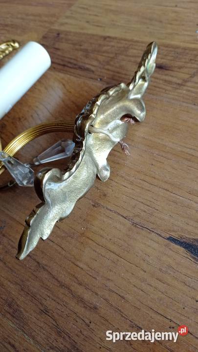 Stare mosiężne kinkiety