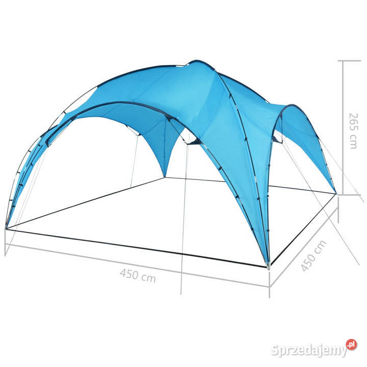 Namiot imprezowy łuk 450x450x265 jasnoniebieski mazowieckie