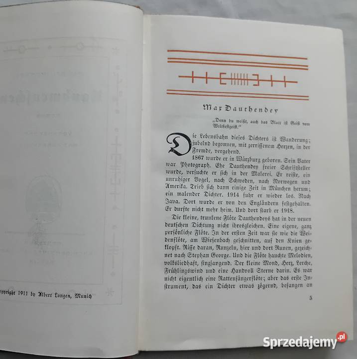 Dauthendey Raubmenschen Deutsche Buch Gem 1931 wielkopolskie Koźminek