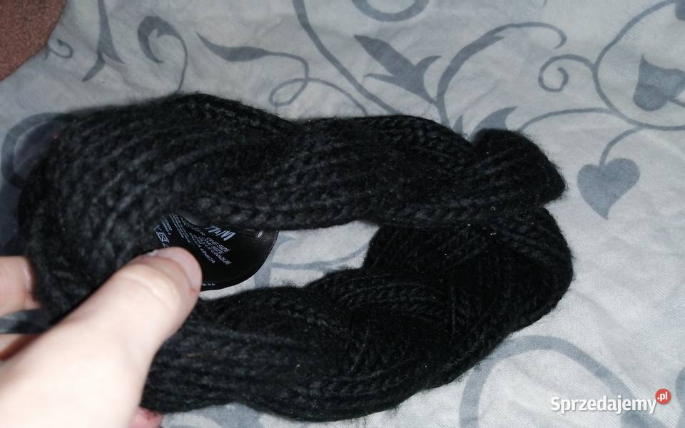 HM ciepła Gruba Czarna Zimowa Opaska na głowę Dla kobiet