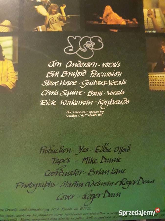YES CLOSE TO THE EDGE orginał 1972 Kolekcja Rzeszów