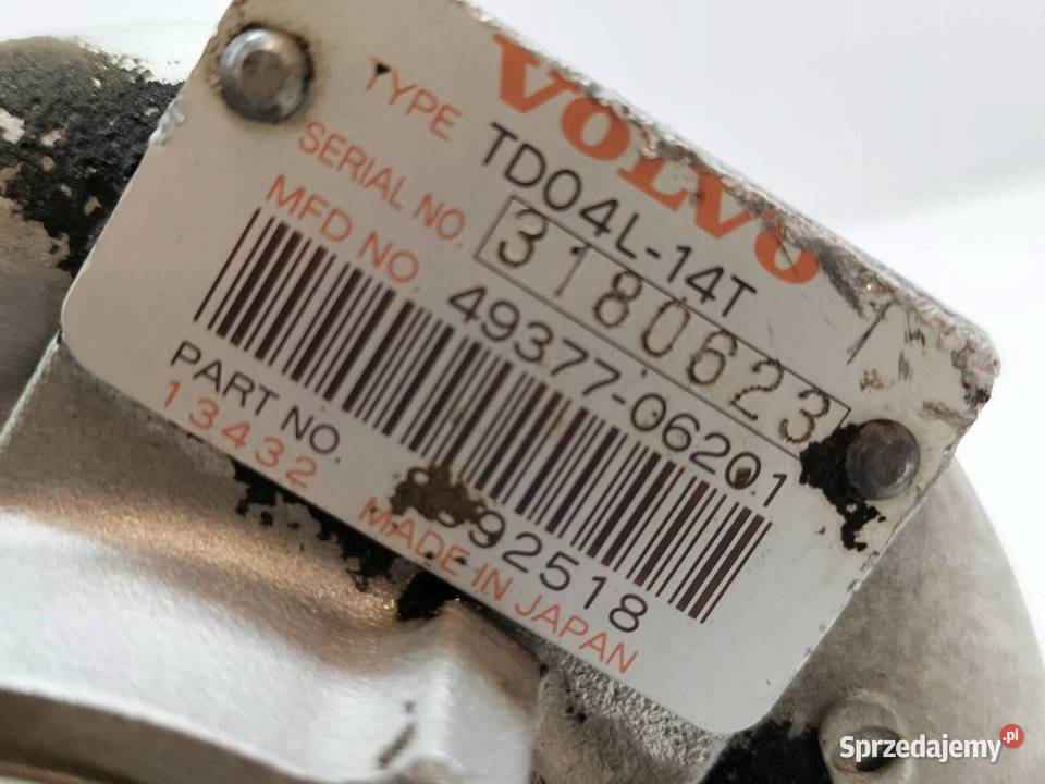 TURBOSPRĘŻARKA 8692518 25 20V Volvo S60 I Rok produkcji 2003 sprzedam