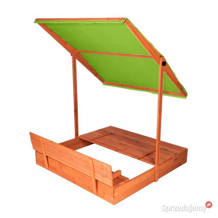 Drewniana piaskownica ogrodowa z daszkiem Poznań sprzedam