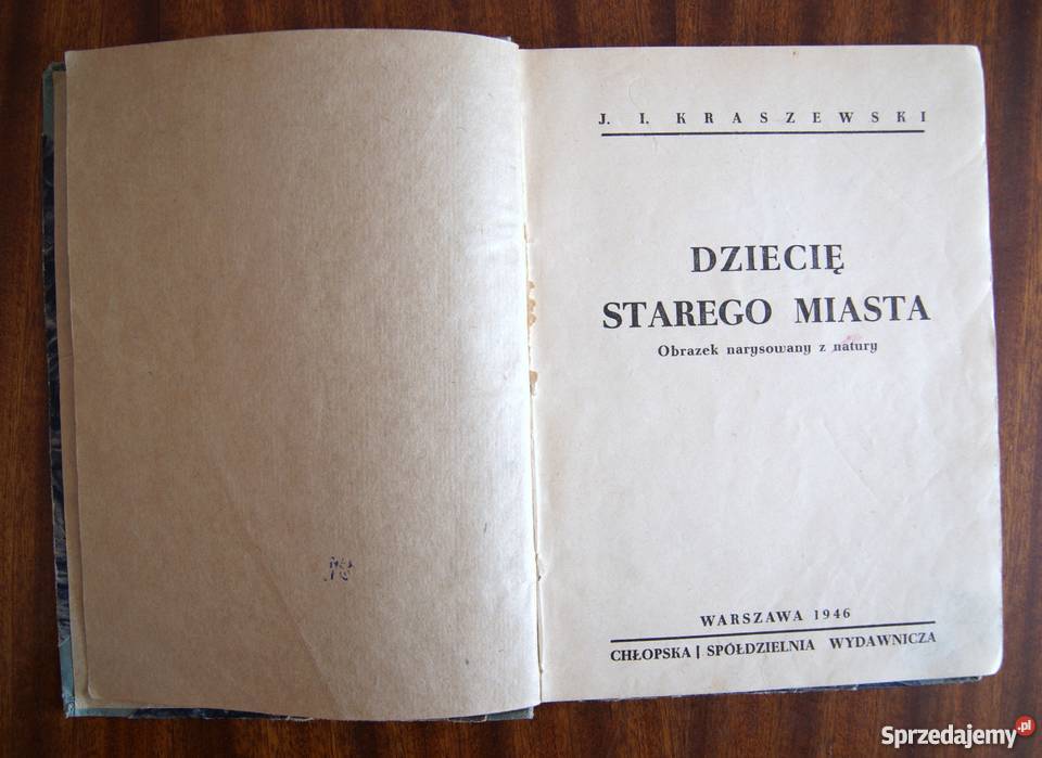 Józef Ignacy Kraszewski Dziecię Starego Miasta historyczne Parczew sprzedam