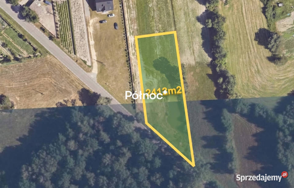 Działka ze stawem 2412 m Aleksandrów 46.79m sprzedam