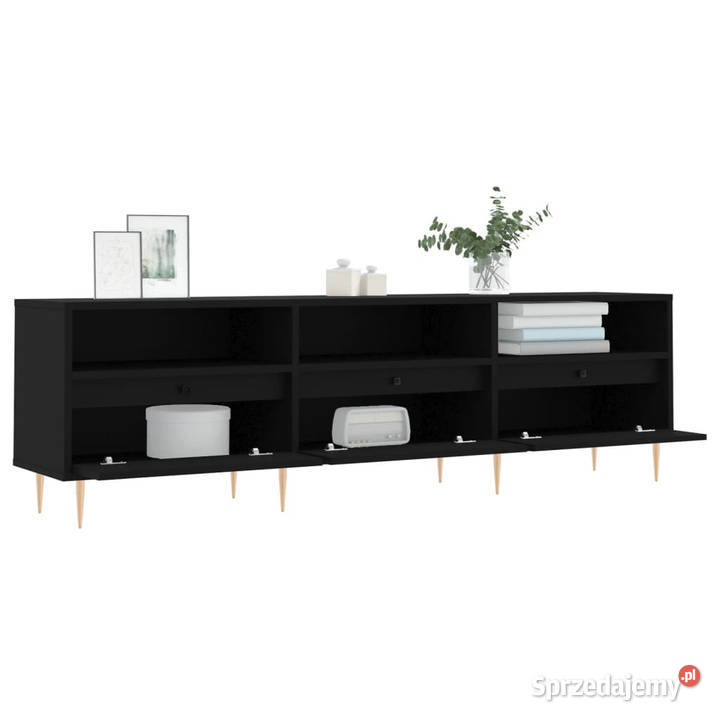 Szafka pod TV czarna 150x30x445 materiał Warszawa sprzedam