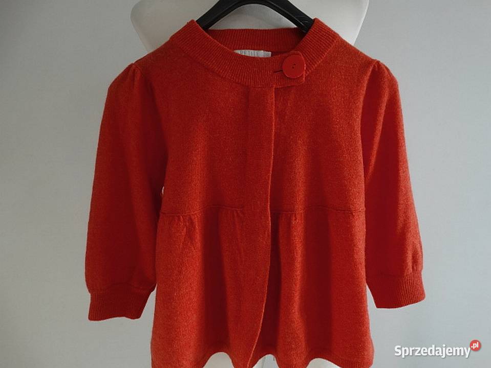 Sweter Kardigan Wełna z Kaszmirem Trapezowy o Swetry i golfy