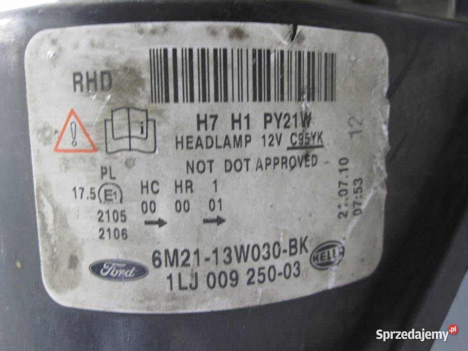 FORD S MK1 I 10r lampa lewa przód 6M2113W030BK osobowe Kielce