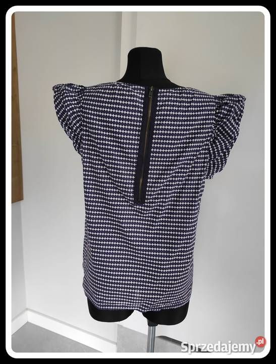 Look bluzka 44 XXL wzorzysta w fioletowe owale Płock