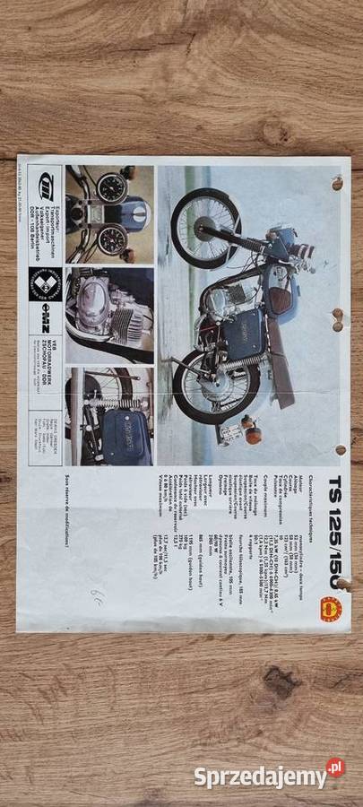 Prospekt mz Ts 150 TS 125 Siedlce