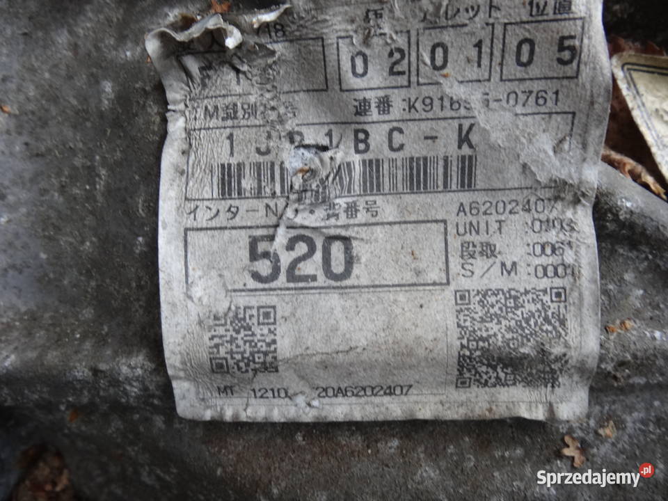 skrzynia biegów Toyota 1jb1bck