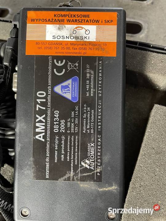 AMX710 tester przejrzystości szyb samochodu SKP Busko-Zdrój