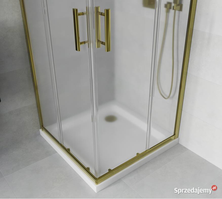 KABINA PRYSZNICOWA ZŁOTA Gold rozsuwana 70x70 Choroszcz