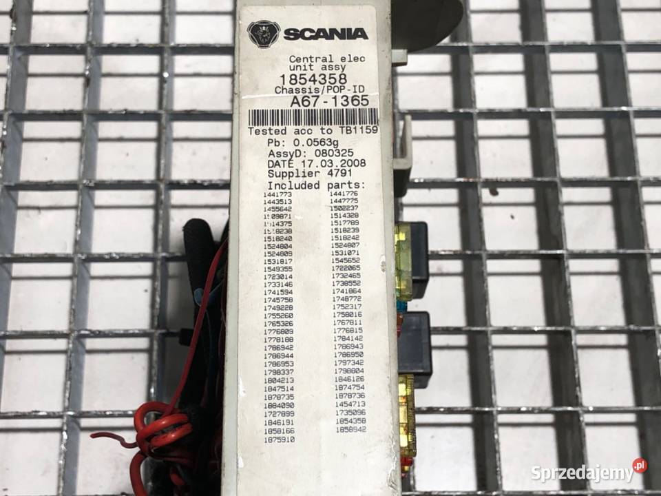 SKRZYNKA BEZPIECZNIKÓW SCANIA PGRT series