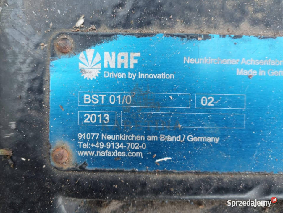 NAF BST 010 02 Oś Sztywna Kompletna Ponsse