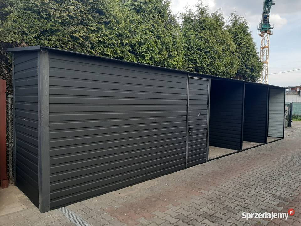 Biały Schowek Wiata Altana na NarzędziaZłoty