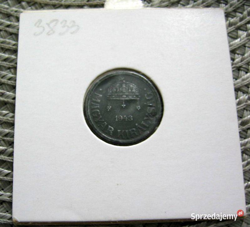 Węgry 2 Filery 1943r Numizmatyka wielkopolskie Kalisz