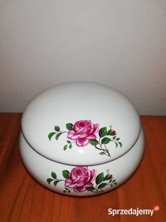 Stara porcelanowa szkatułka PRL lata 70te XX