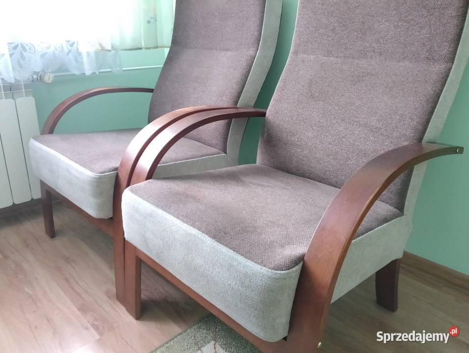 Fotele beżowo brązowe 2 Przemków