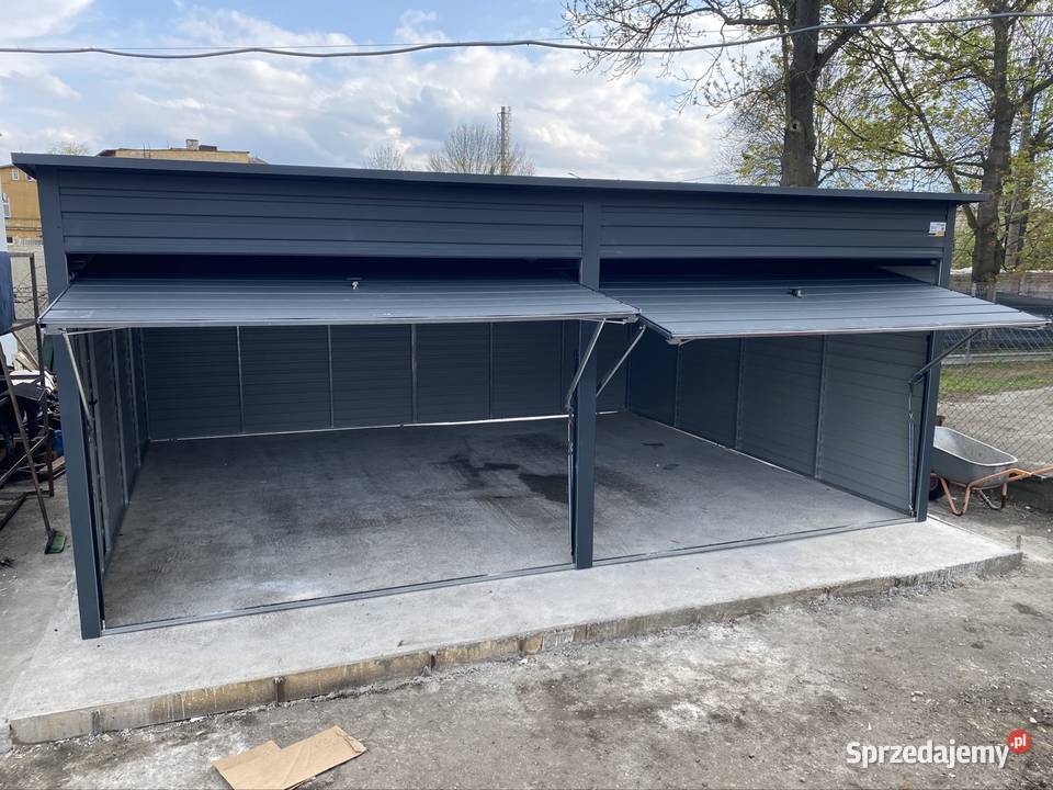 Grafitowy garaż blaszany 6x5 Producenta Promocja blacha Sprzedaż Garaże i miejsca postojowe Olkusz
