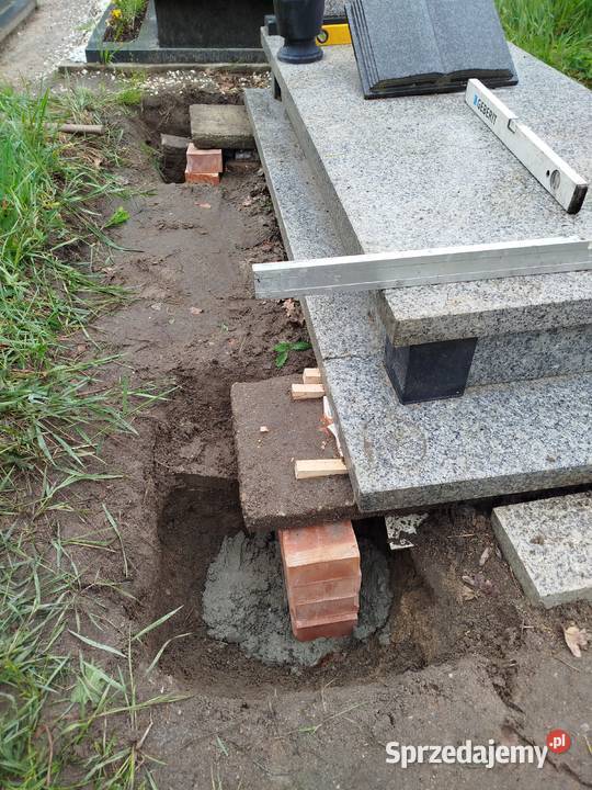 Podnieść pomnik zapadnięty grób nagrobek Wrocław