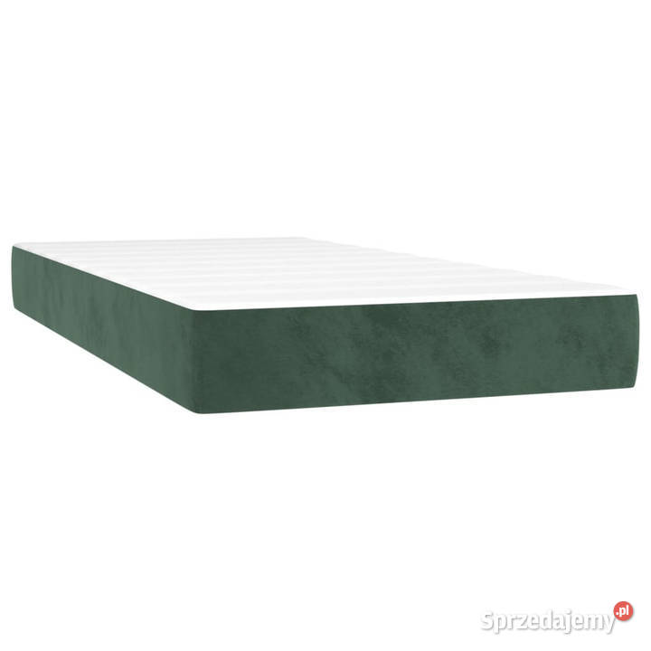 Łóżko kontynentalne z materacem zielone aksamit 128cm sprzedam