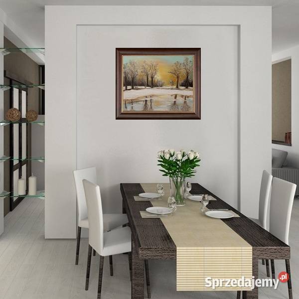 Obraz olejny Pejzaż zimowy lubelskie