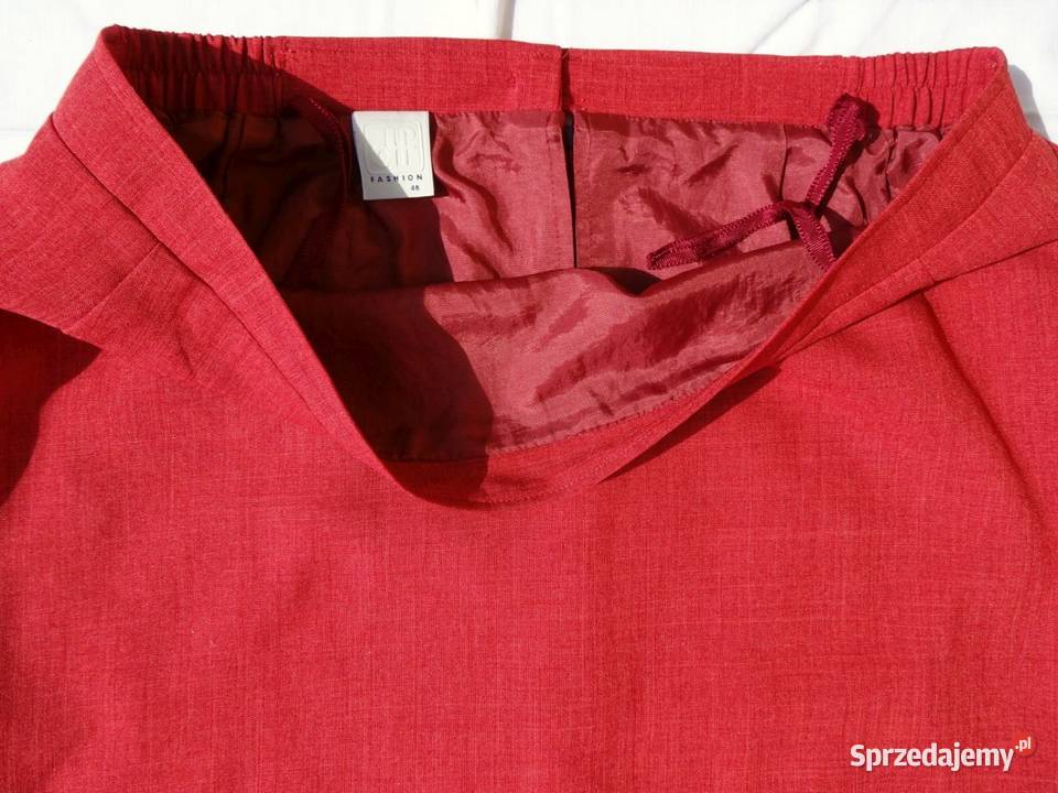 Komplet Garsonka Bluzka Spódnica Koralowa 44 46