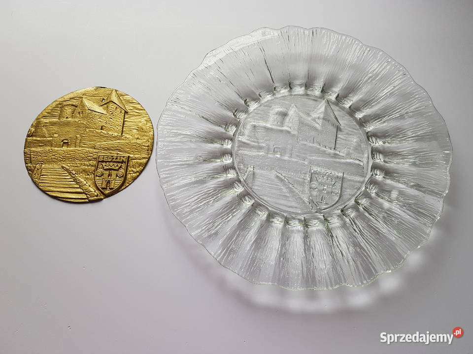 Patera Cora Zamek Będzin Ząbkowice szkło PRL śląskie Dąbrowa Górnicza