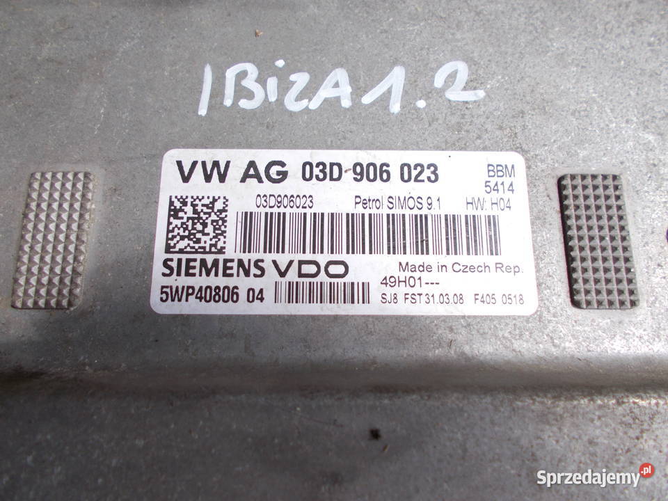 seat IBIZA 12 08r komputer silnika BBM 03D906023 Zamość sprzedam