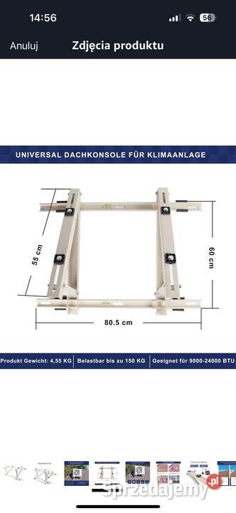 Uniwersalna konsola dachowa do klimatyzacji wielkopolskie Gniezno