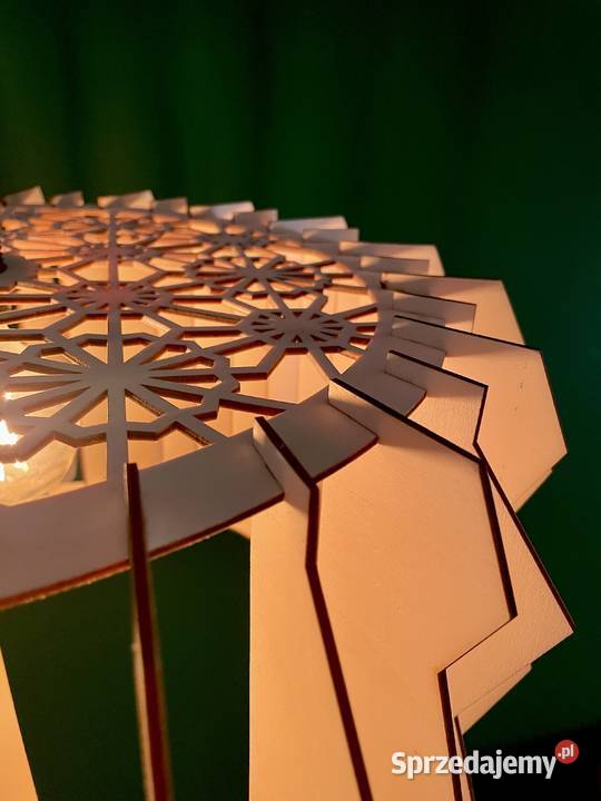 Abażur drewniany lampa dekoracyjna Mira Tarnów