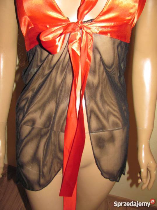 sexi koszulka nocna z czerwonym krawatem Zamość