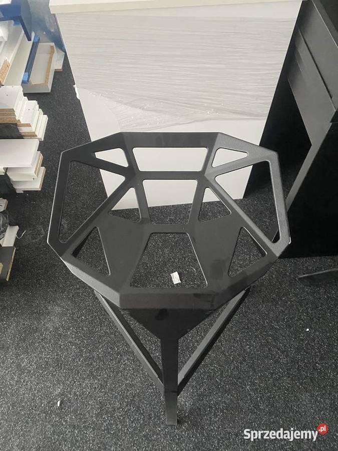 Stołek barowy Gap metalowy czarny 85 wysokości