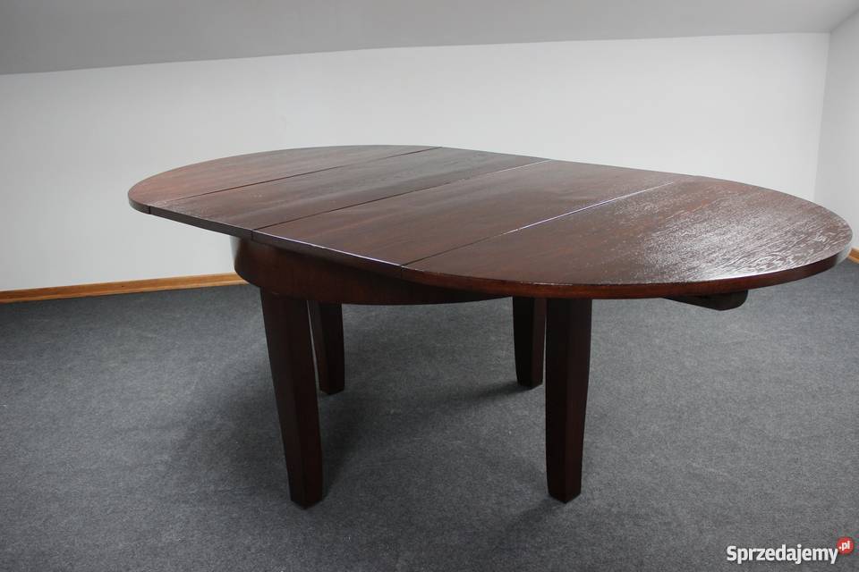 Dębowy stół okrągły rozsuwany renowacji 220 do kujawsko-pomorskie Zielonka sprzedam